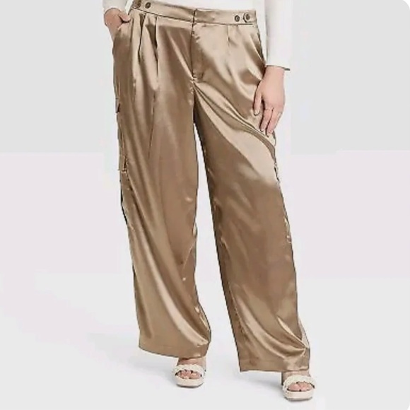 a new day Pants - A New Day Cargo Satin Pants